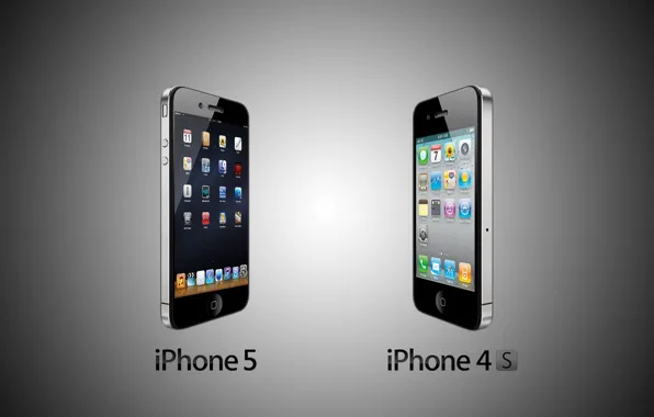 Картинка iPhone, apple, техника, телефон, гаджет, iPhone 5 vs Iphone 4s