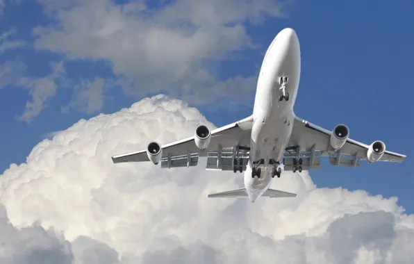 Картинка Небо, Облака, Фото, Самолет, Полет, Boeing, Высота, Боинг