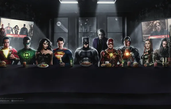 Картинка batman, superman, железный человек, marvel, комикс, человек паук, супергерои, бэтман