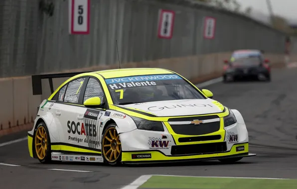 Картинка Chevrolet, Поворот, Cruze, WTCC, Hugo Valente