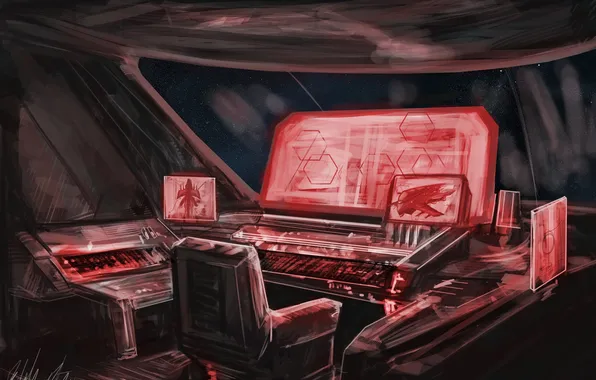 Картинка concept, inside, Spaceship, Sci Fi
