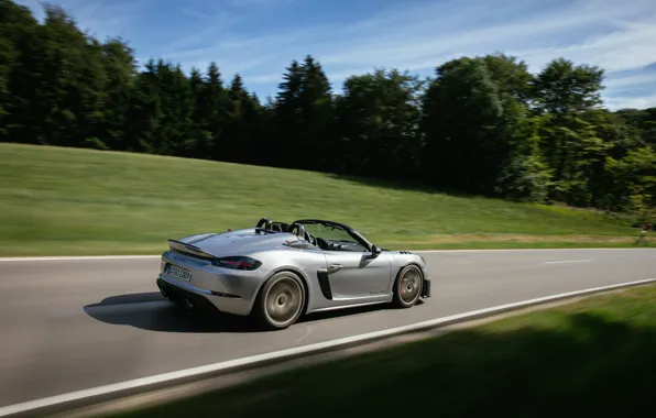 Картинка car, Porsche, road, speed, 718, Porsche 718 Spyder RS