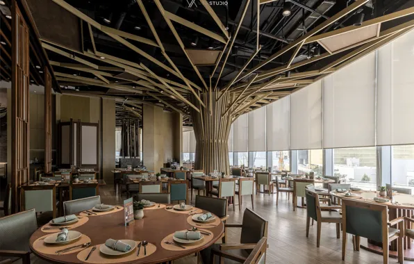 Ресторан, помещение, Hong Kong, сервировка, Mango Tree at the Elements