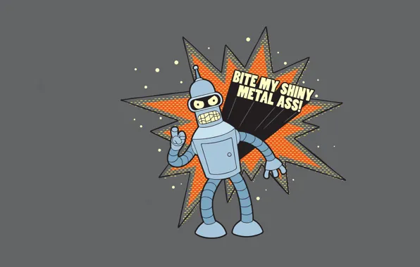 Картинка Бендер, футурама, Futurama, мультсериал, промышленный робот