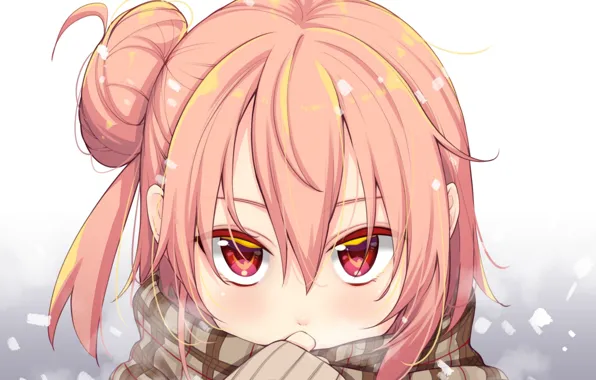 Взгляд, девушка, шарф, Oregairu