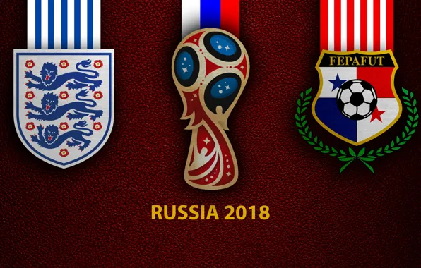 Wallpaper, sport, logo, football, FIFA World Cup, Russia 2018, England vs. Panama