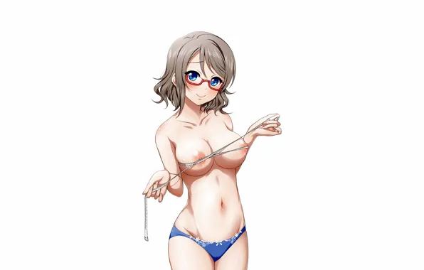 Girl, sexy, lingerie, panties, long hair, brown hair, nipples, boobs