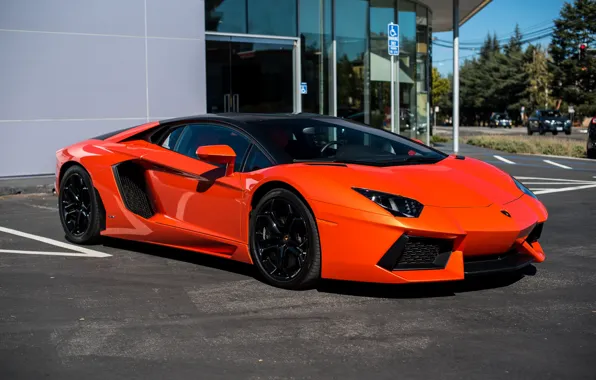 Картинка Lamborghini, Orange, Aventador, San francisco