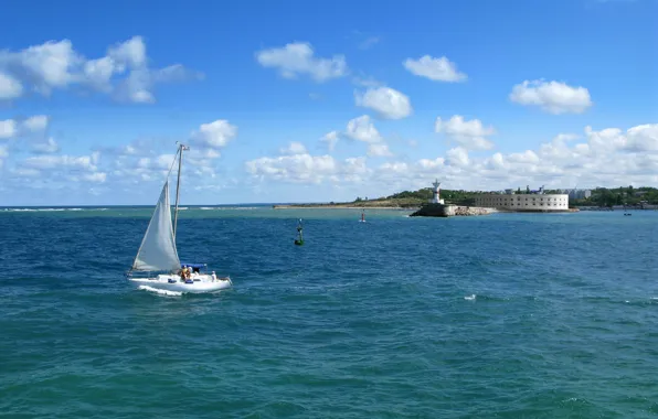 Яхта, Черное море, Севастополь, Константиновский равелин