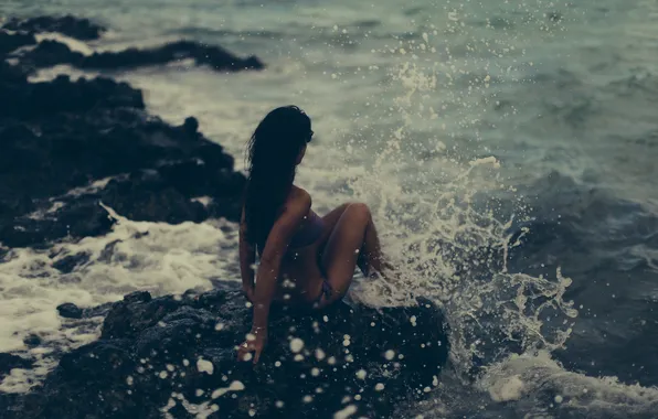 Вода, девушка, камни, фотограф, girl, photography, photographer, David Olkarny