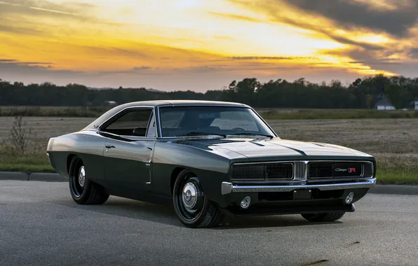 Дорога, автомобиль, dodge, charger