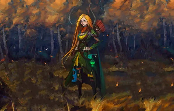 Девушка, Dota2, Лучник, Windrunner