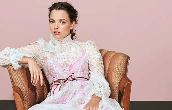 Взгляд, девушка, поза, платье, Elle, Kristine Froseth