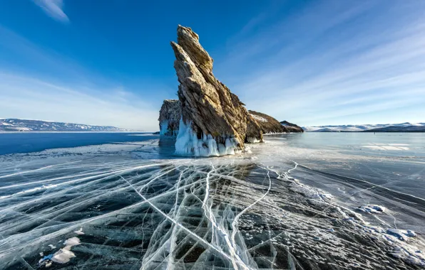 Nature, Clouds, Sky, Rock, Water, Ice, Ocean, Sea