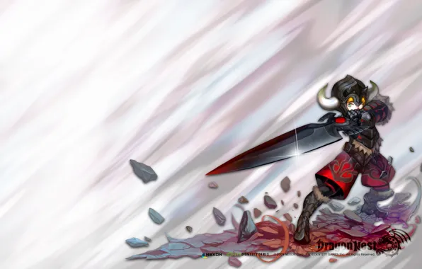 Меч, воин, шлем, art, MMORPG, Dragon Nest, Драконье гнездо, Nexon
