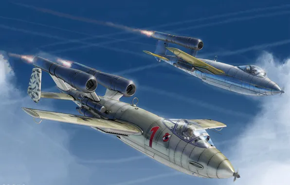 Германия, истребитель, Junkers, вермахт, люфтваффе, экспериментальный самолет, Felipe Rodna, Junkers EF 126