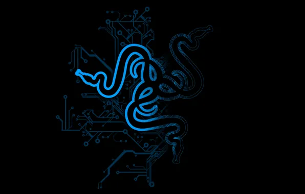 Картинка Blue, Logo, Razer, Hi-tech