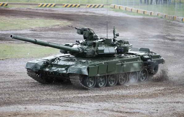Картинка грязь, танк, полигон, Т-90
