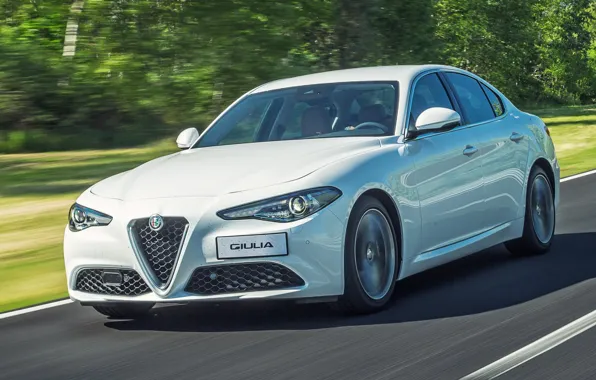 Белый, Alfa Romeo, Альфа Ромео, Передок, Giulia