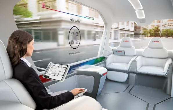 Bosch, autonomous cars, mobile office