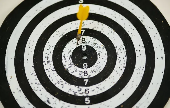 Yellow, board, dart, holes