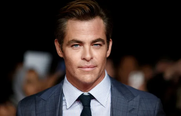 Взгляд, портрет, костюм, актёр, Крис Пайн, Chris Pine