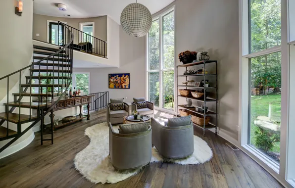 Дизайн, стиль, вилла, интерьер, гостиная, Living Room, Hawkins Oakton