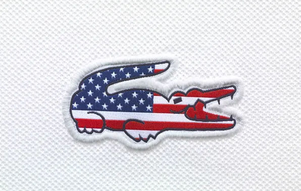 Крокодил, флаг, USA, сша, Lacoste