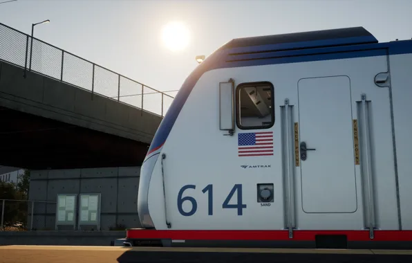 Обои, Railway, ACS, Railroad, Железная Дорога, Train Sim World 2020, Красивые обои, Amtrak