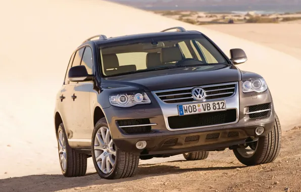 Машина, volkswagen, джип, vw touareg