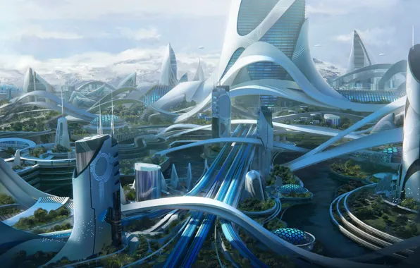 Картинка горы, сооружение, архитектура, Kitbash 3D, Utopia set Cover