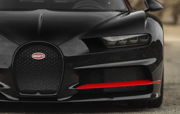 Картинка Bugatti, Black, RED, Face, V16, VAG, Sight, Chiron