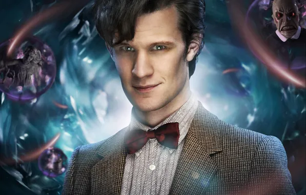 Картинка взгляд, лицо, фантастика, шары, актер, мужчина, рубашка, Doctor Who