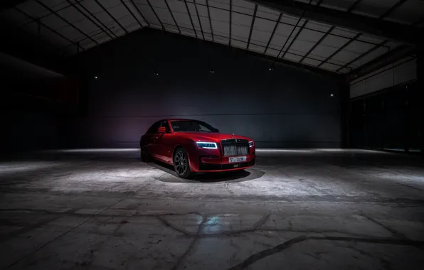 Rolls-Royce, Red, Ghost, Front, Side, 2022, Rolls-Royce Black Badge Ghost