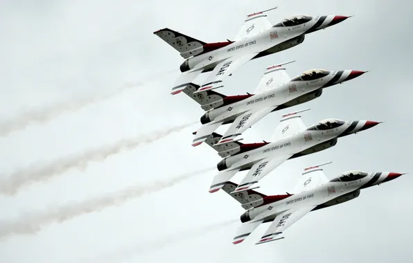 Картинка группа, истребитель, Fighting, F-16, Falcon, Dynamics, General