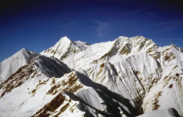 Картинка небо, снег, горы, вершины, тень, Швейцария, Альпы
