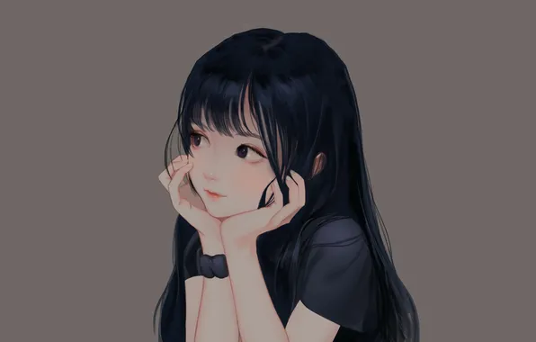 Girl, long hair, beautiful, pretty, lips, face, attractive, handsome