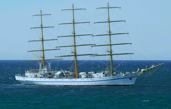 Море, небо, романтика, парусник, Херсонес