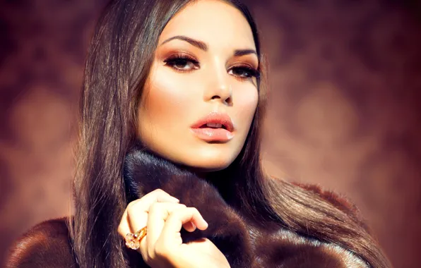 Картинка взгляд, девушка, макияж, кольцо, Анна Субботина
