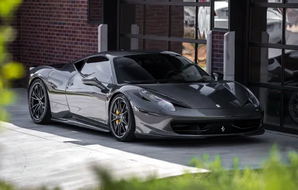 Картинка ferrari, 458, italia, gray