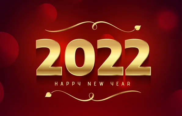 Фон, золото, цифры, Новый год, red, golden, new year, happy