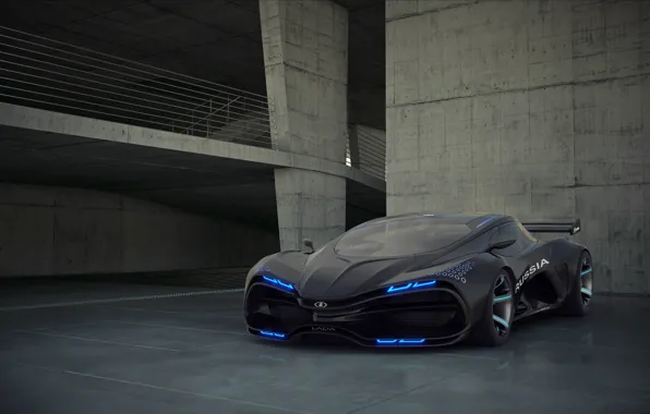 Обои Concept, Концепт, Фары, Lada, Суперкар, Лада, Supercar, Raven на ...