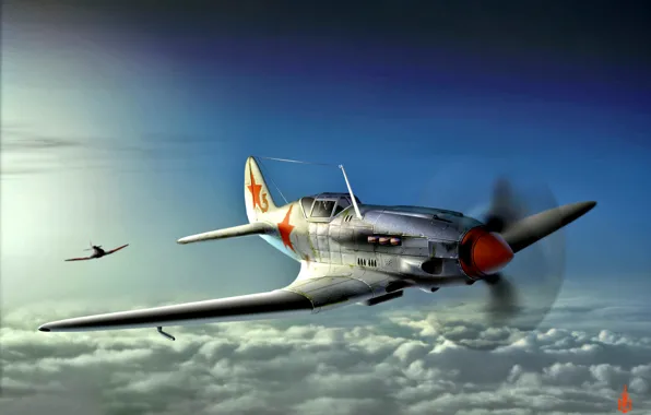 Картинка СССР, МиГ-3, Высотный перехватчик, ПВО ВВС РККА, Двигатель АМ-35А
