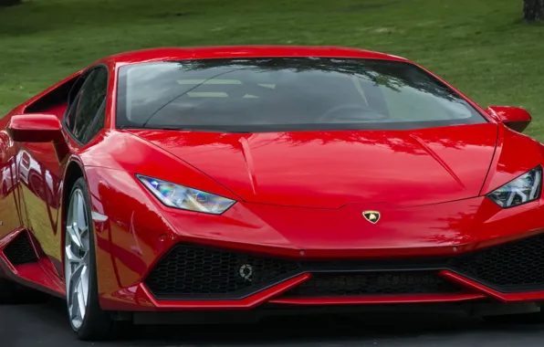 Lamborghini, red, Huracán