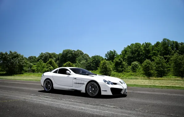 Картинка White, Mercedes - Benz, SLR McLaren