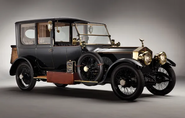 Картинка ретро, Ghost, автомобиль, Silver, Rolls-royce, 1915