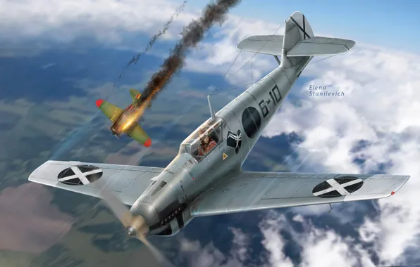 Картинка Messerschmitt, И-16, Bf-109, Legion Condor, Гражданская война в Испании, Jagdgruppe 88, Bf.109B