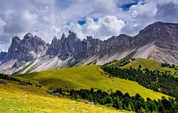 Облака, горы, Италия, Trentino-Alto Adige