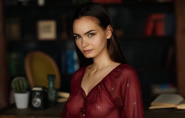 Взгляд, девушка, лицо, портрет, блузка, груь, Марина, Dmitry Arhar
