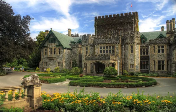 Канада, British Columbia, Британская Колумбия, Hatley Castle, Colwood, Hatley Park National Historic Site, Королевский дорожный …